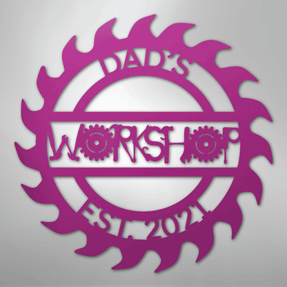 My Easy Monogram Steel Sign Purple / 24" Unique Workshop Monogram - Steel Sign
