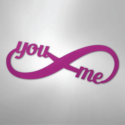 My Easy Monogram Steel Sign Purple / 24" You and Me Infinity - Steel Sign