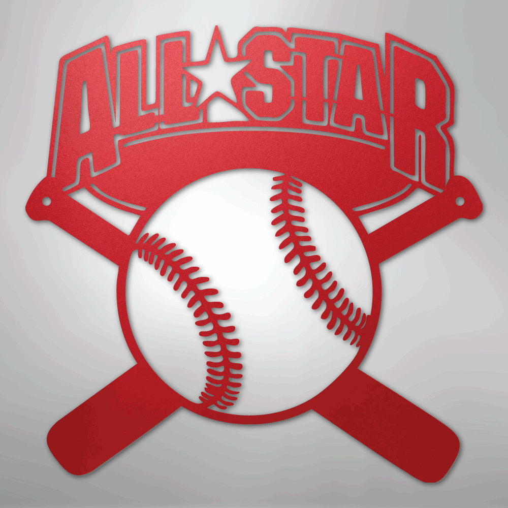 My Easy Monogram Steel Sign Red / 24" All-Star - Metal Sign