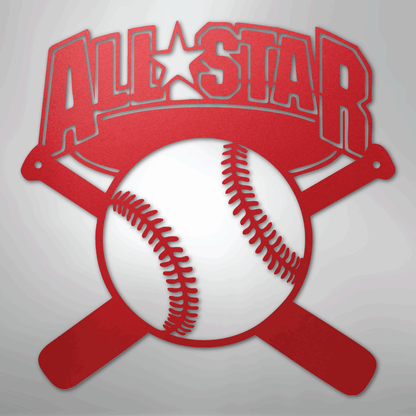 My Easy Monogram Steel Sign Red / 24" All-Star - Metal Sign
