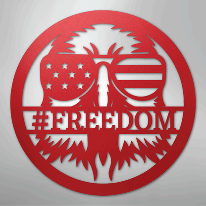My Easy Monogram Steel Sign Red / 24" American Eagle Monogram - Steel Sign