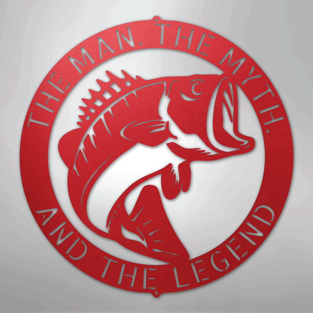 My Easy Monogram Steel Sign Red / 24" Bass Monogram - Steel Sign