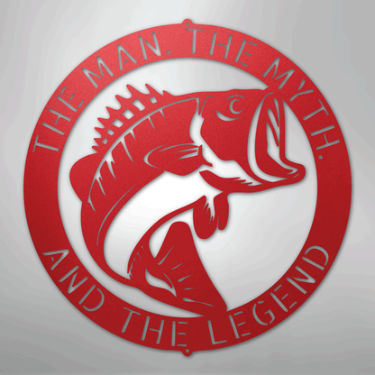 My Easy Monogram Steel Sign Red / 24" Bass Monogram - Steel Sign