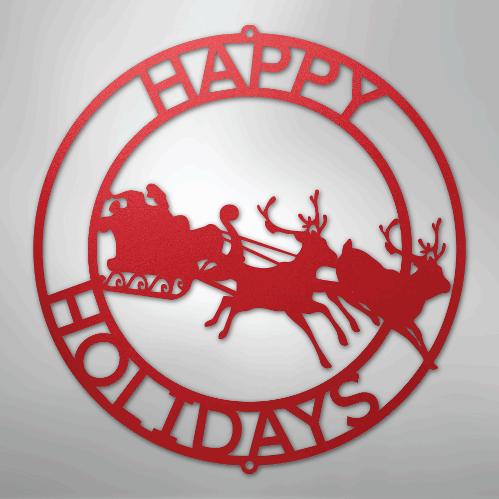 My Easy Monogram Steel Sign Red / 24" Christmas Cheer Monogram - Steel Sign