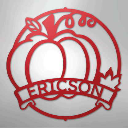 My Easy Monogram Steel Sign Red / 24" Fall Harvest Monogram - Steel Sign