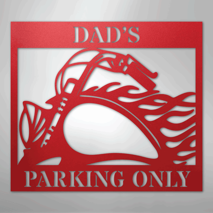 My Easy Monogram Steel Sign Red / 24" Hog Parking - Steel Sign