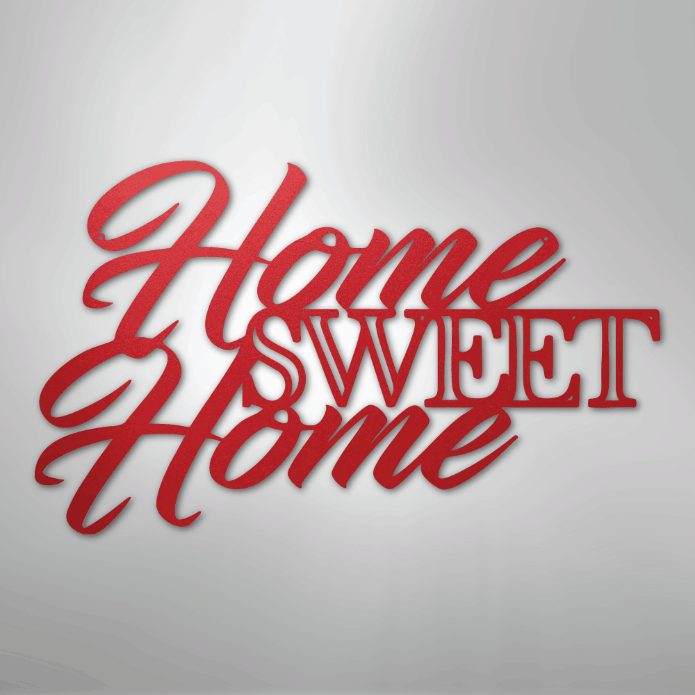 My Easy Monogram Steel Sign Red / 24" Home Sweet Home - Steel Sign