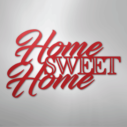 My Easy Monogram Steel Sign Red / 24" Home Sweet Home - Steel Sign