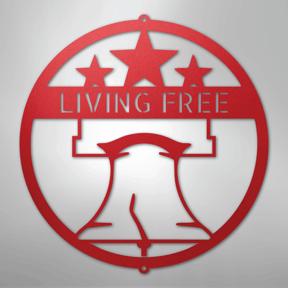 My Easy Monogram Steel Sign Red / 24" Liberty Bell Monogram - Steel Sign