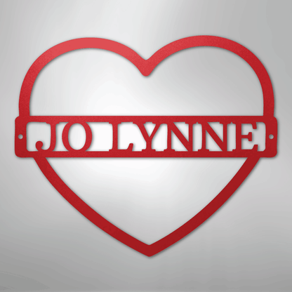My Easy Monogram Steel Sign Red / 24" Mother's Love Monogram - Steel Sign