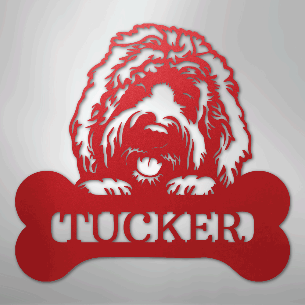 My Easy Monogram Steel Sign Red / 24" Pick Your Pup Monogram - Steel Sign