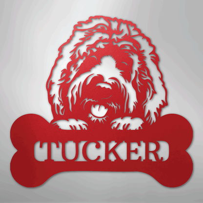 My Easy Monogram Steel Sign Red / 24" Pick Your Pup Monogram - Steel Sign