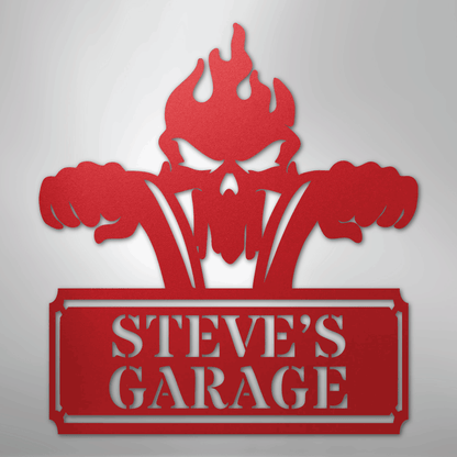 My Easy Monogram Steel Sign Red / 24" Rough Ride Monogram - Steel Sign