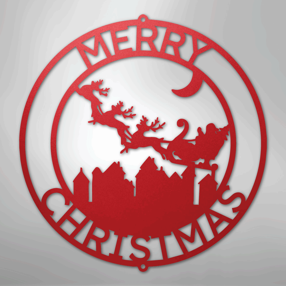 My Easy Monogram Steel Sign Red / 24" Santas  Delivery Monogram- Steel Sign