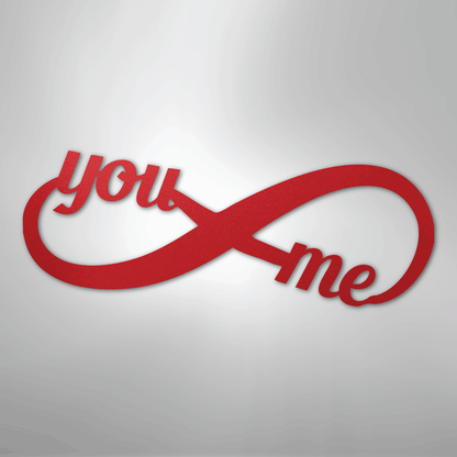 My Easy Monogram Steel Sign Red / 24" You and Me Infinity - Steel Sign
