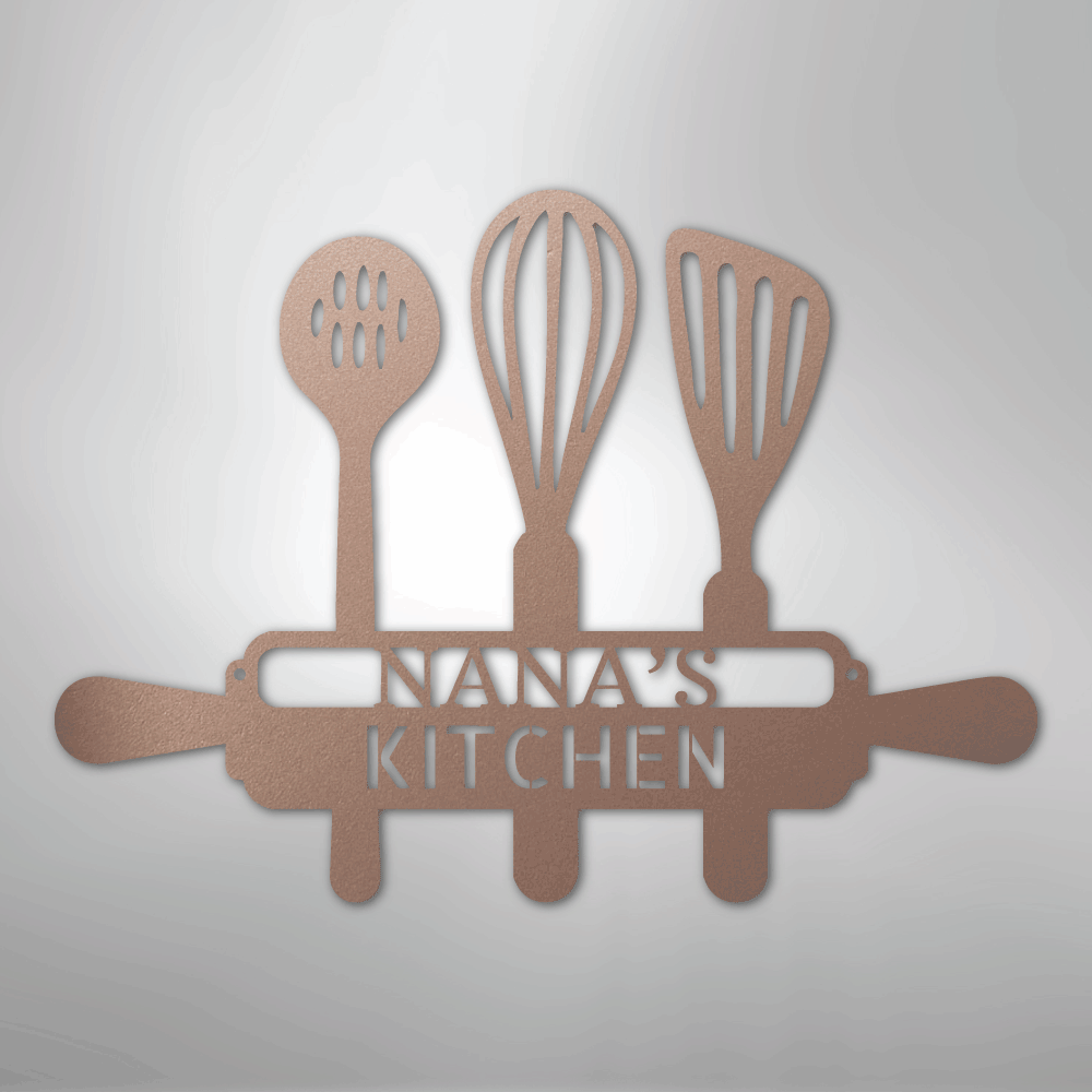 My Easy Monogram Steel Sign Rose / 12 Baker's Kitchen