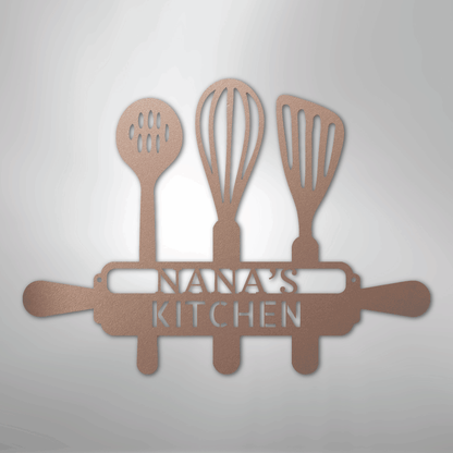 My Easy Monogram Steel Sign Rose / 12 Baker's Kitchen