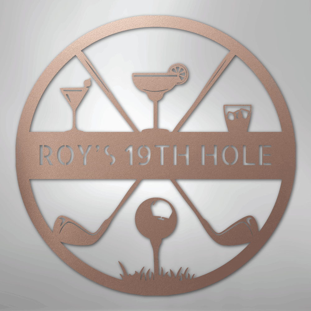 My Easy Monogram Steel Sign Rose / 24" 19th Hole Casual Monogram - Steel Sign
