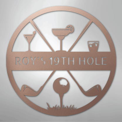 My Easy Monogram Steel Sign Rose / 24" 19th Hole Casual Monogram - Steel Sign