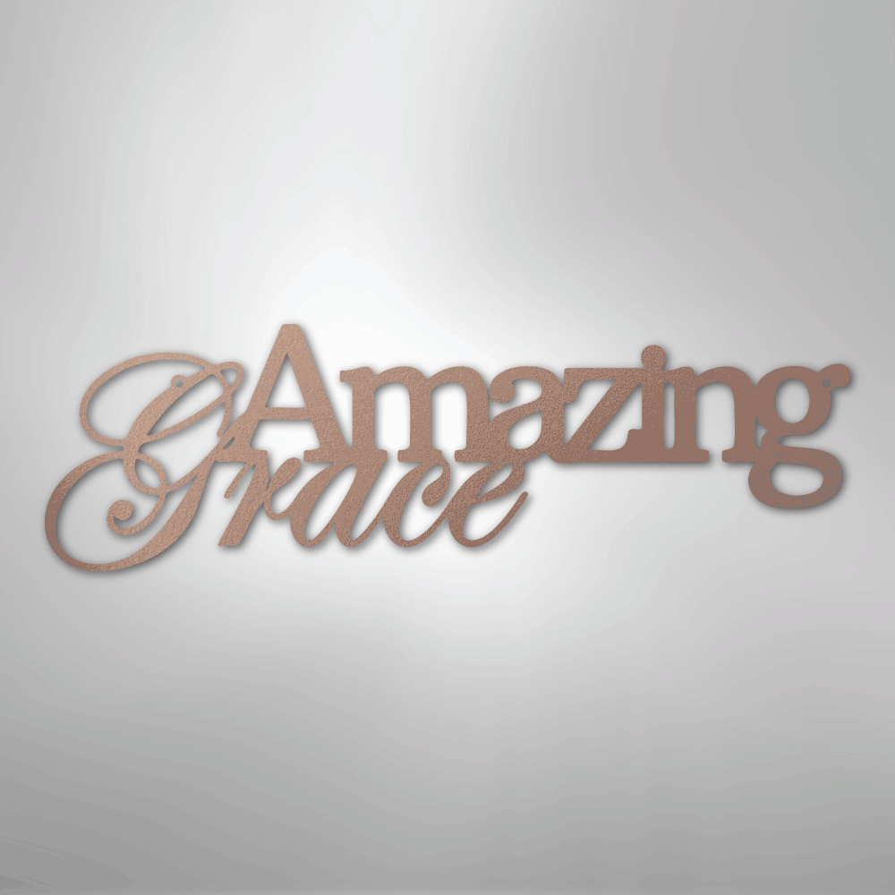 My Easy Monogram Steel Sign Rose / 24" Amazing Grace - Steel Sign