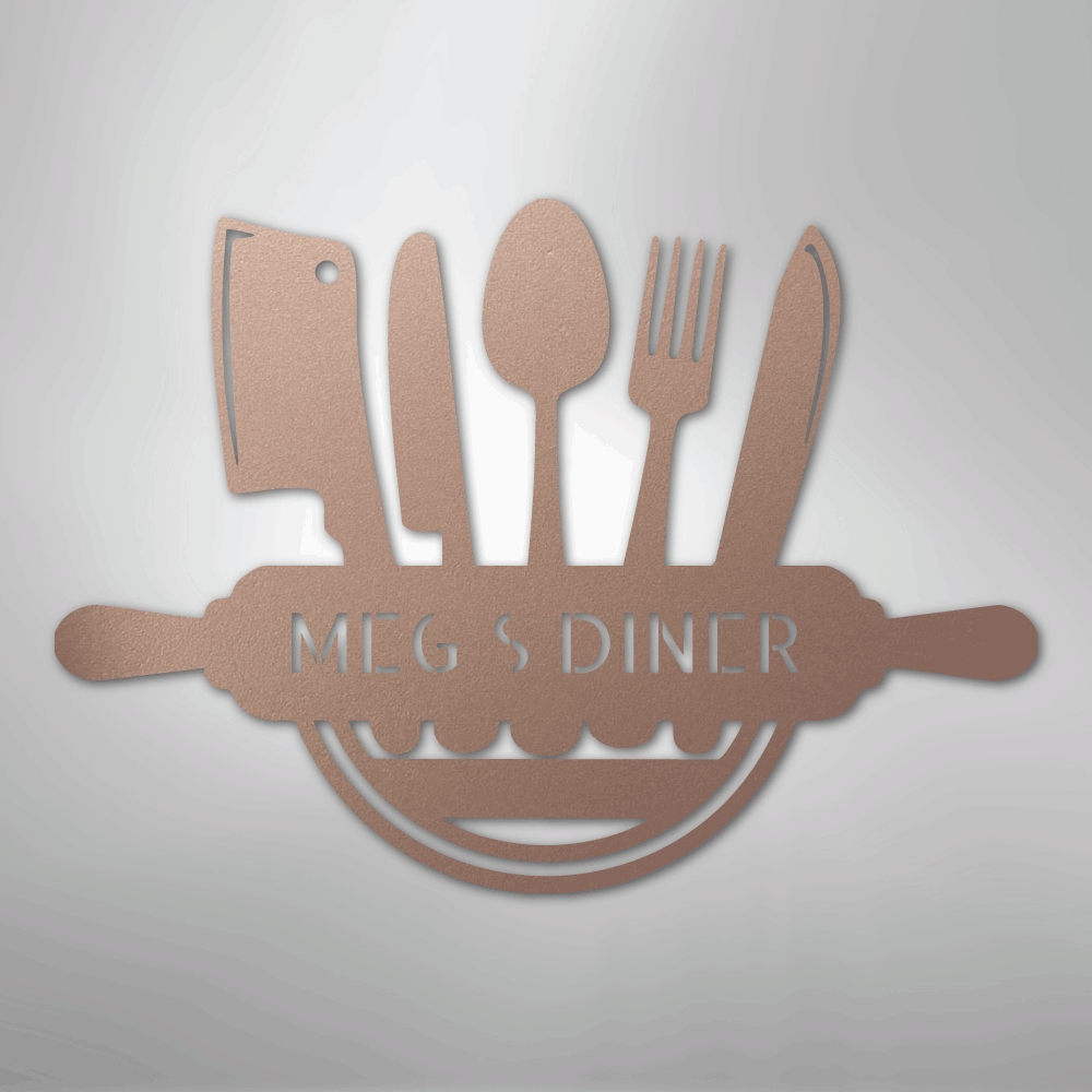 My Easy Monogram Steel Sign Rose / 24" Art in the Kitchen Monogram - Steel Sign