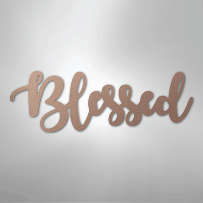 My Easy Monogram Steel Sign Rose / 24" Blessed Script - Steel Sign