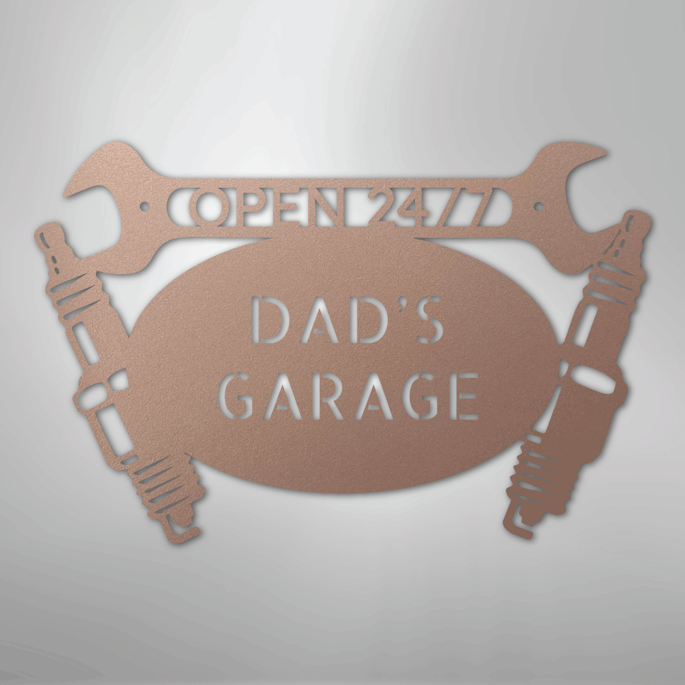 My Easy Monogram Steel Sign Rose / 24" Car Garage Monogram - Steel Sign