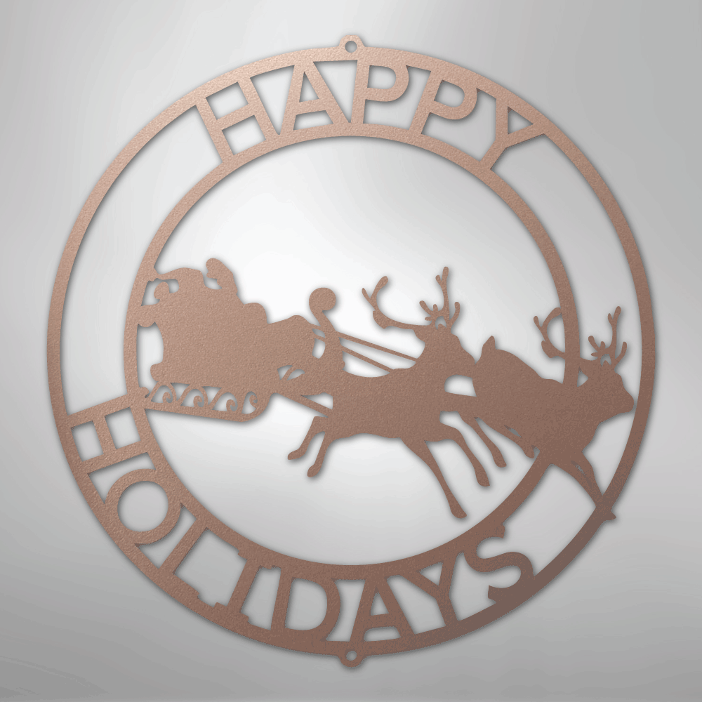 My Easy Monogram Steel Sign Rose / 24" Christmas Cheer Monogram - Steel Sign