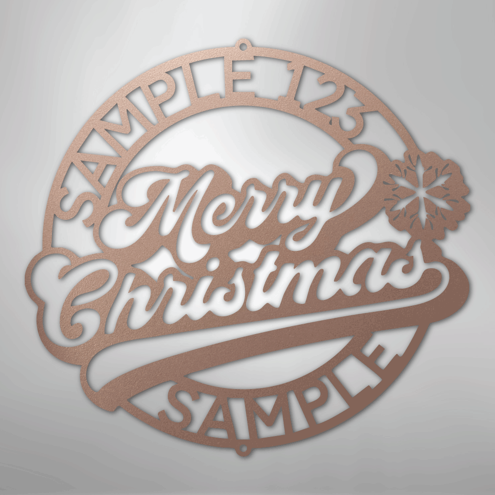 My Easy Monogram Steel Sign Rose / 24" Christmas Ring Monogram - Steel Sign