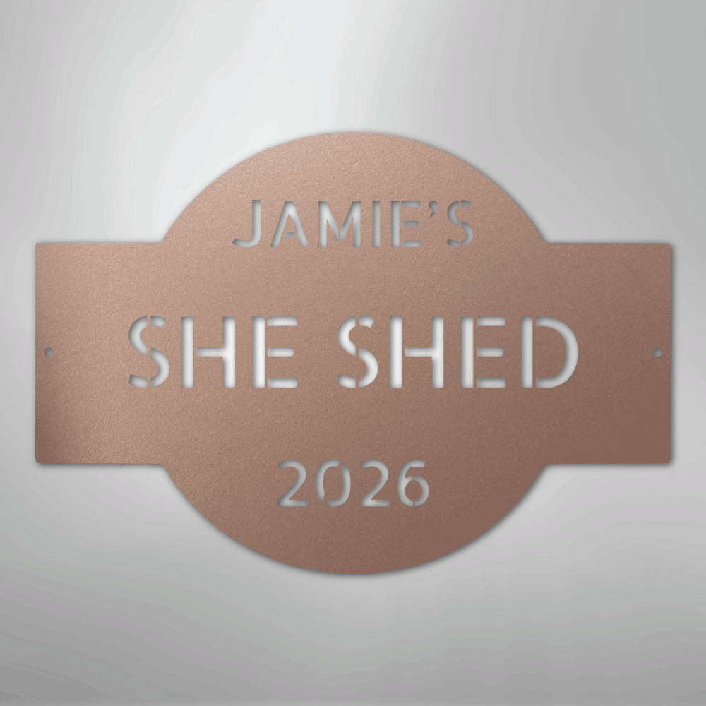 My Easy Monogram Steel Sign Rose / 24" Custom Plaque - Steel Sign