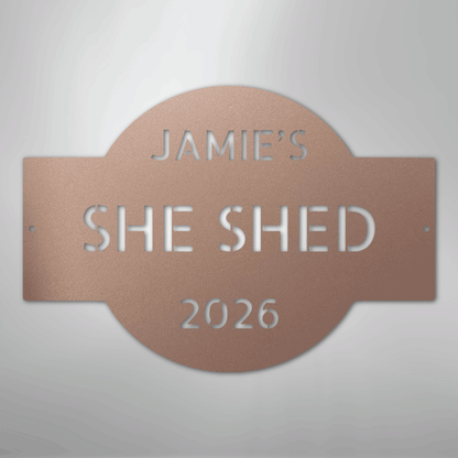My Easy Monogram Steel Sign Rose / 24" Custom Plaque - Steel Sign