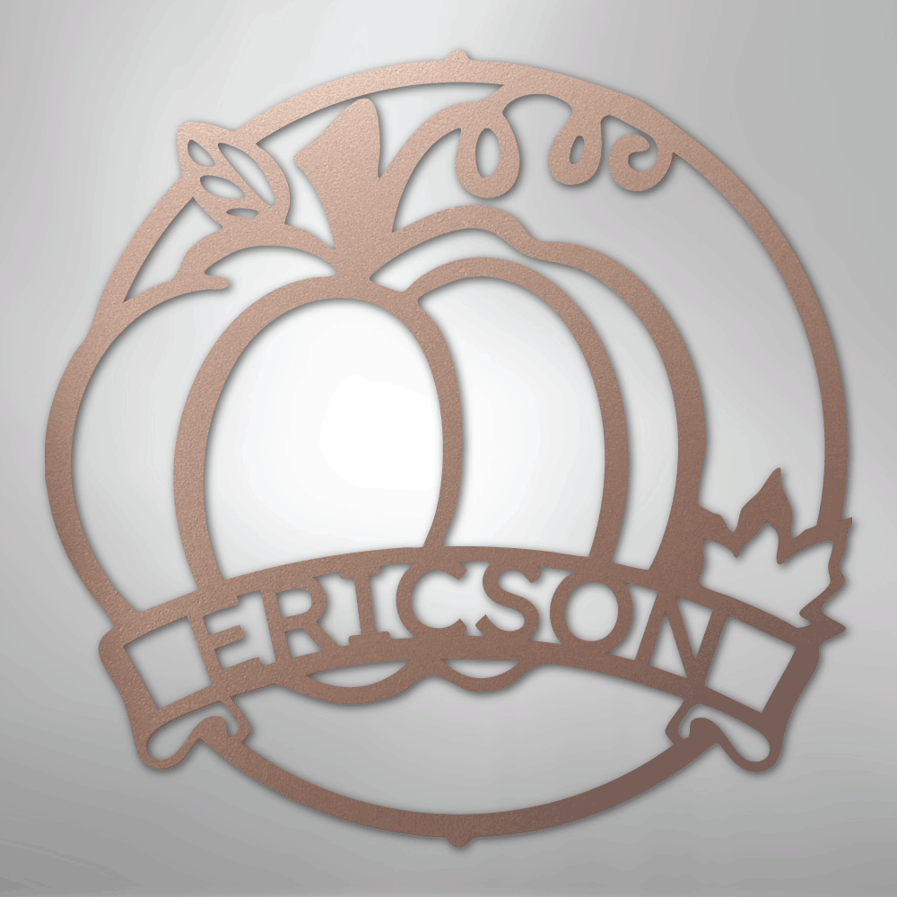My Easy Monogram Steel Sign Rose / 24" Fall Harvest Monogram - Steel Sign