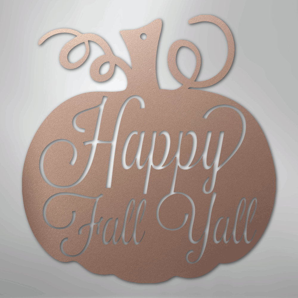 My Easy Monogram Steel Sign Rose / 24" Fall Pumpkin - Steel Sign