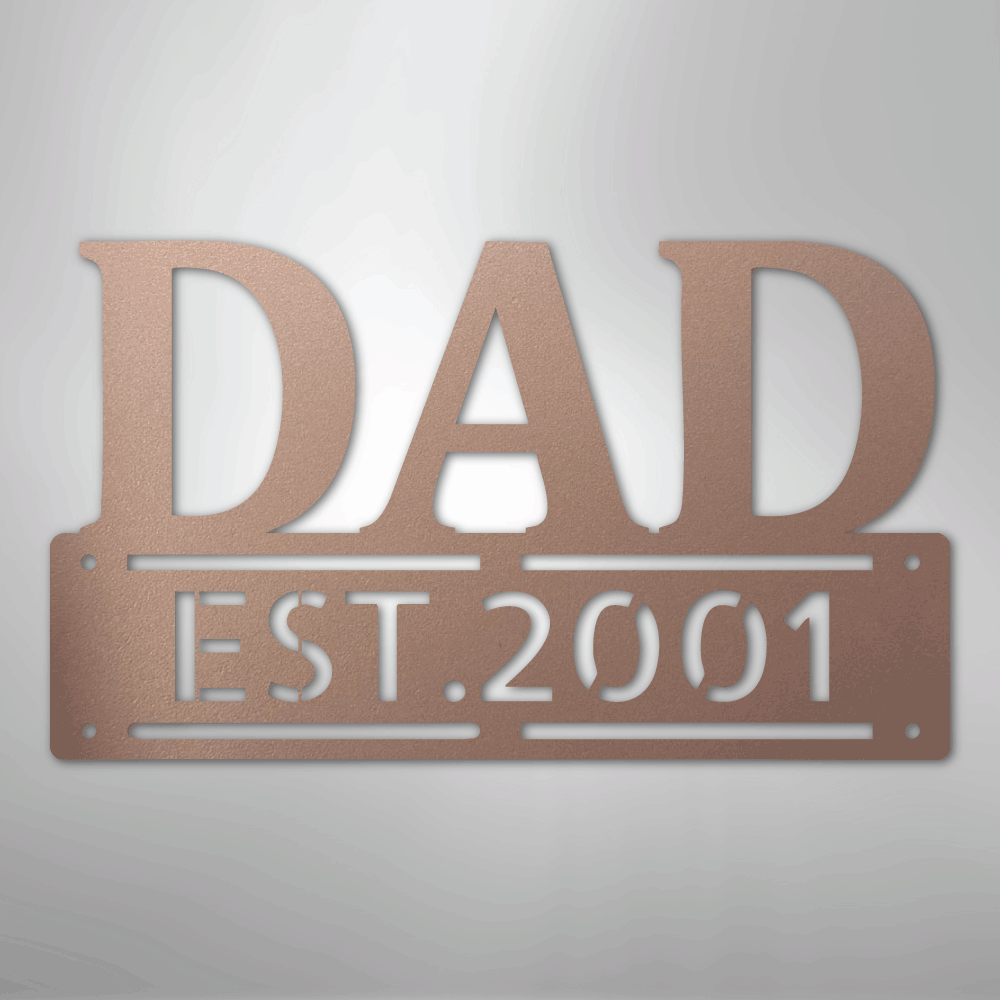My Easy Monogram Steel Sign Rose / 24" Father's Day - Steel Sign