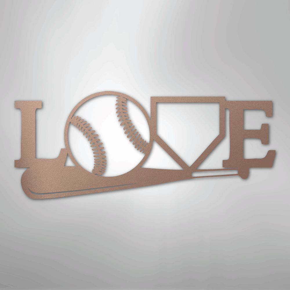 My Easy Monogram Steel Sign Rose / 24" For The Love Of The Game - Metal Sign