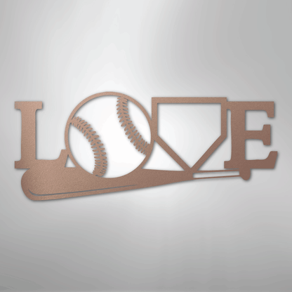My Easy Monogram Steel Sign Rose / 24" For The Love Of The Game - Metal Sign