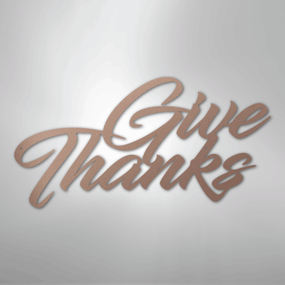My Easy Monogram Steel Sign Rose / 24" Give Thanks - Steel Sign