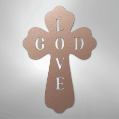 My Easy Monogram Steel Sign Rose / 24" God Love - Steel Sign