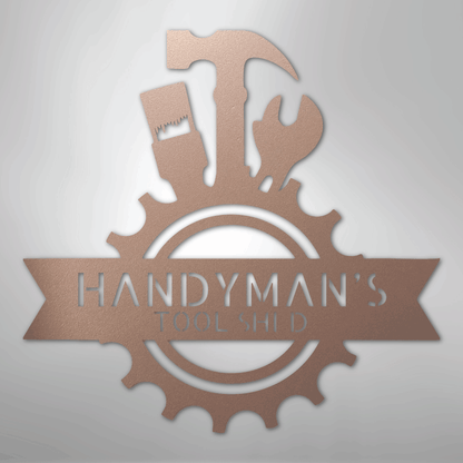 My Easy Monogram Steel Sign Rose / 24" Handyman Shop Monogram - Steel Sign