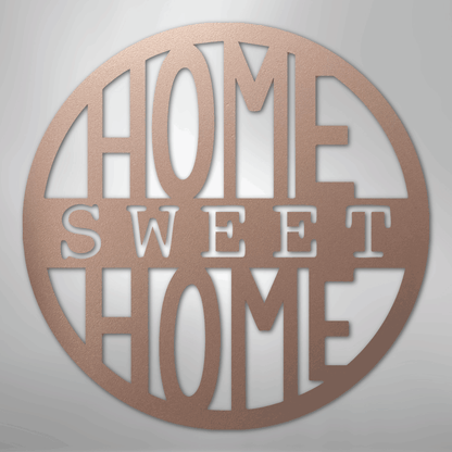 My Easy Monogram Steel Sign Rose / 24" Home Sweet Home Circle - Steel Sign