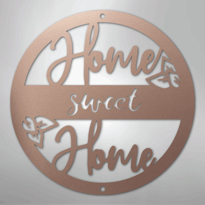 My Easy Monogram Steel Sign Rose / 24" Home Sweet Home - Steel Sign