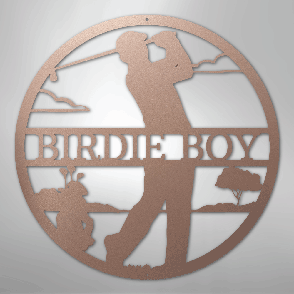 My Easy Monogram Steel Sign Rose / 24" Male Golfer Monogram - Steel Sign