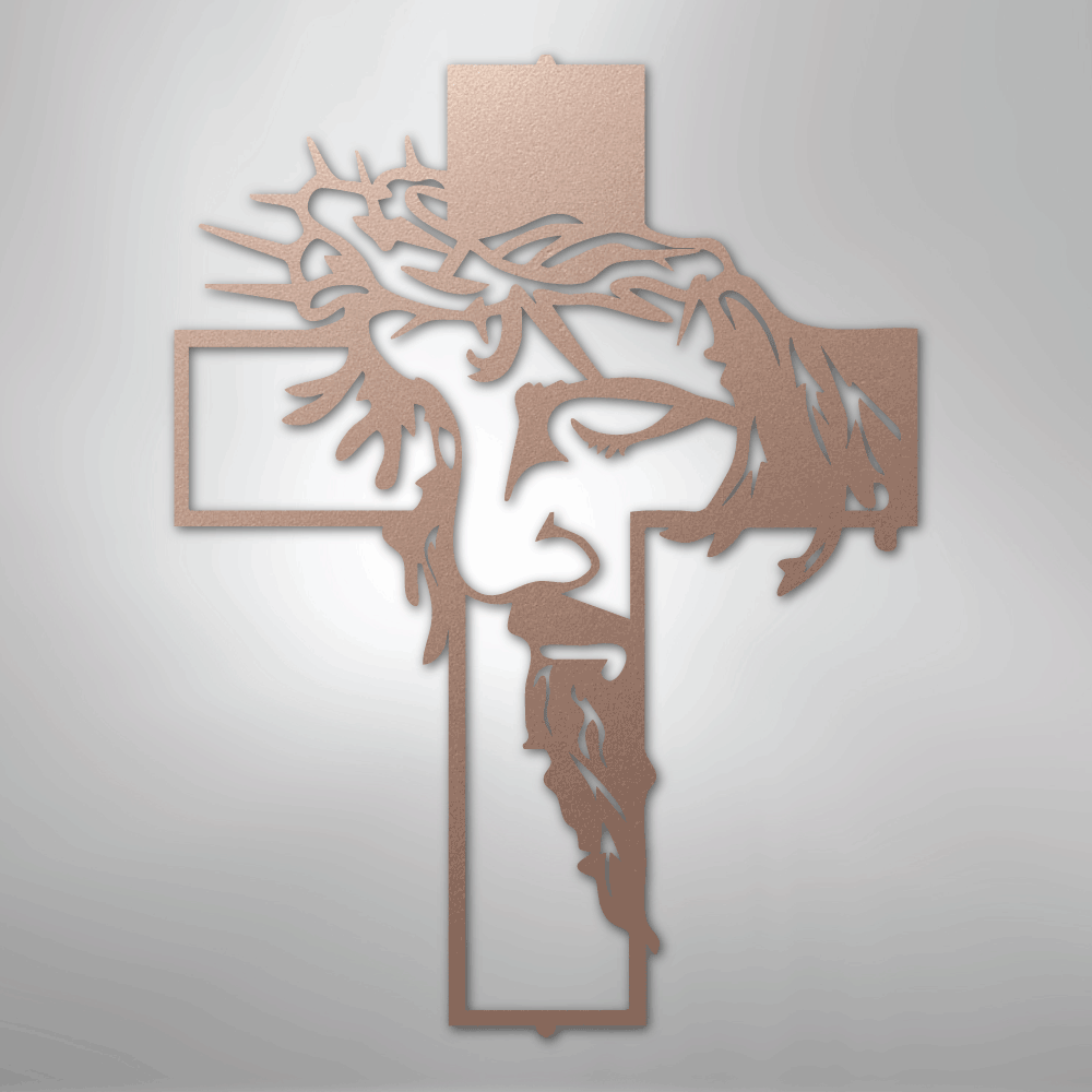 My Easy Monogram Steel Sign Rose / 24" Metal Christ Cross - Steel Sign