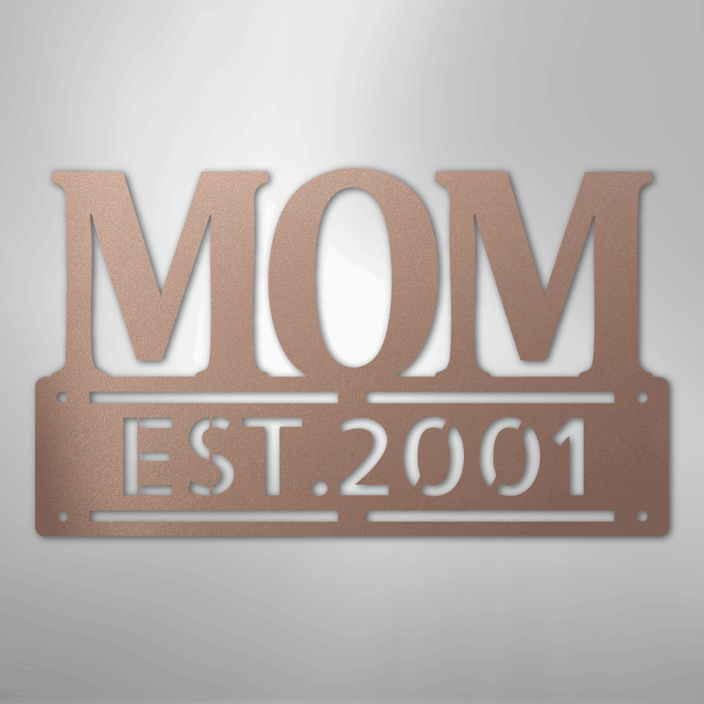 My Easy Monogram Steel Sign Rose / 24" Mother's Day Plaque - Steel SIgn