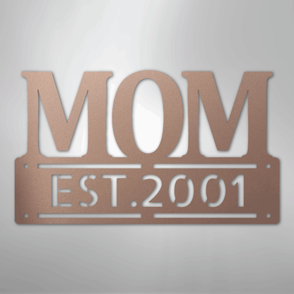 My Easy Monogram Steel Sign Rose / 24" Mother's Day Plaque - Steel SIgn