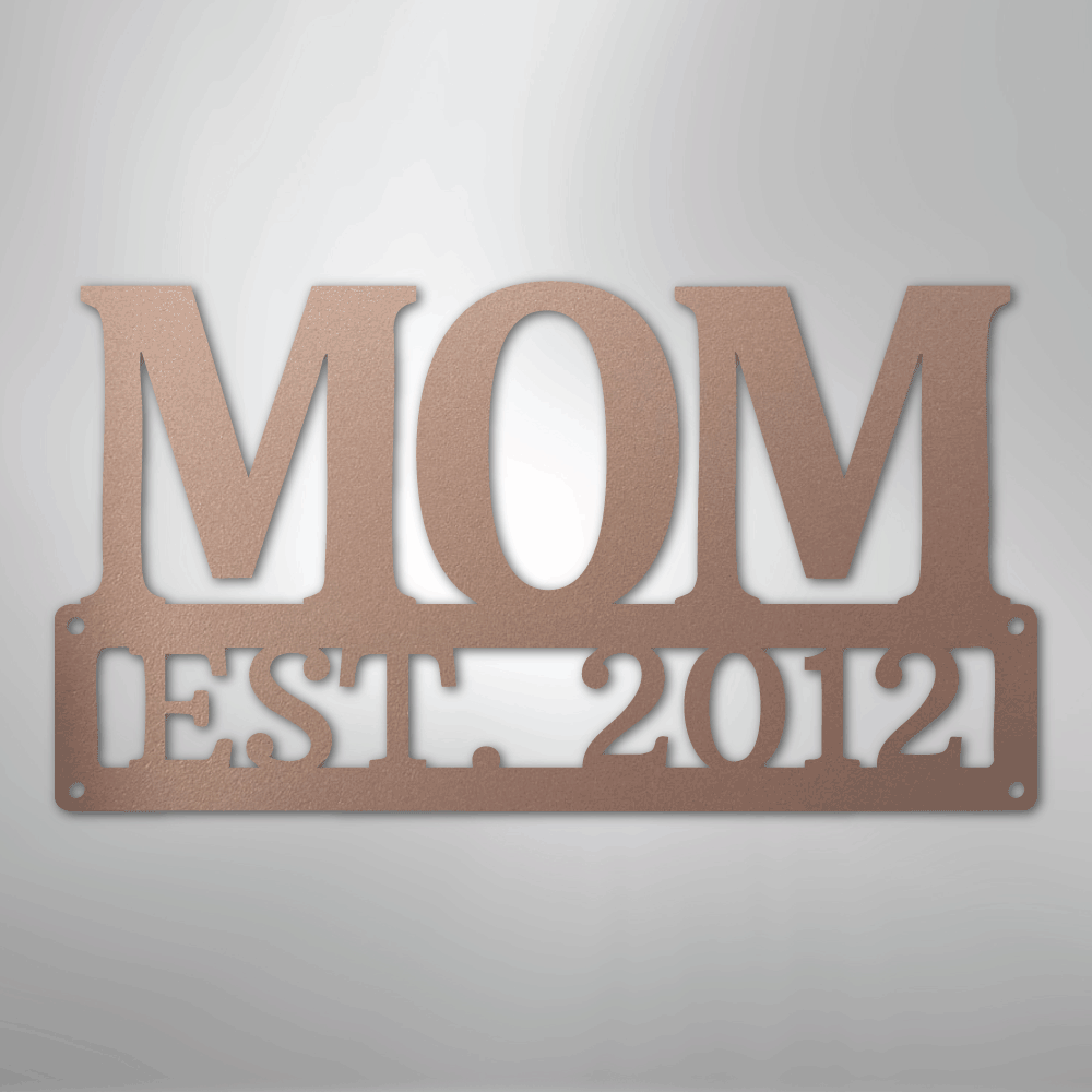 My Easy Monogram Steel Sign Rose / 24" Mother's Day Plaque - Steel SIgn