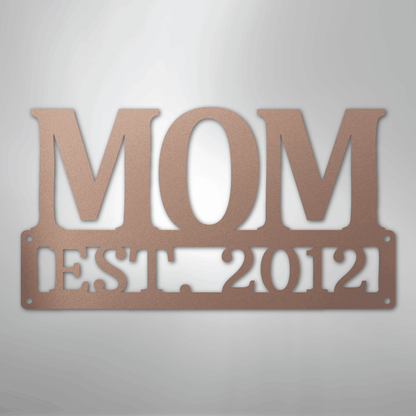 My Easy Monogram Steel Sign Rose / 24" Mother's Day Plaque - Steel SIgn