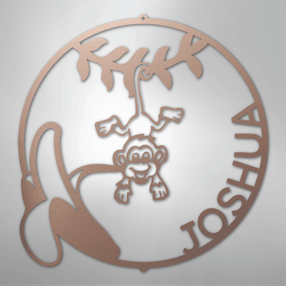 My Easy Monogram Steel Sign Rose / 24" Our Little Monkey Monogram - Steel Sign