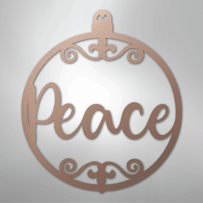 My Easy Monogram Steel Sign Rose / 24" Peace Ornament - Steel Sign