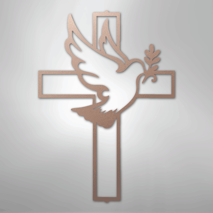 My Easy Monogram Steel Sign Rose / 24" Peaceful Dove - Steel Sign